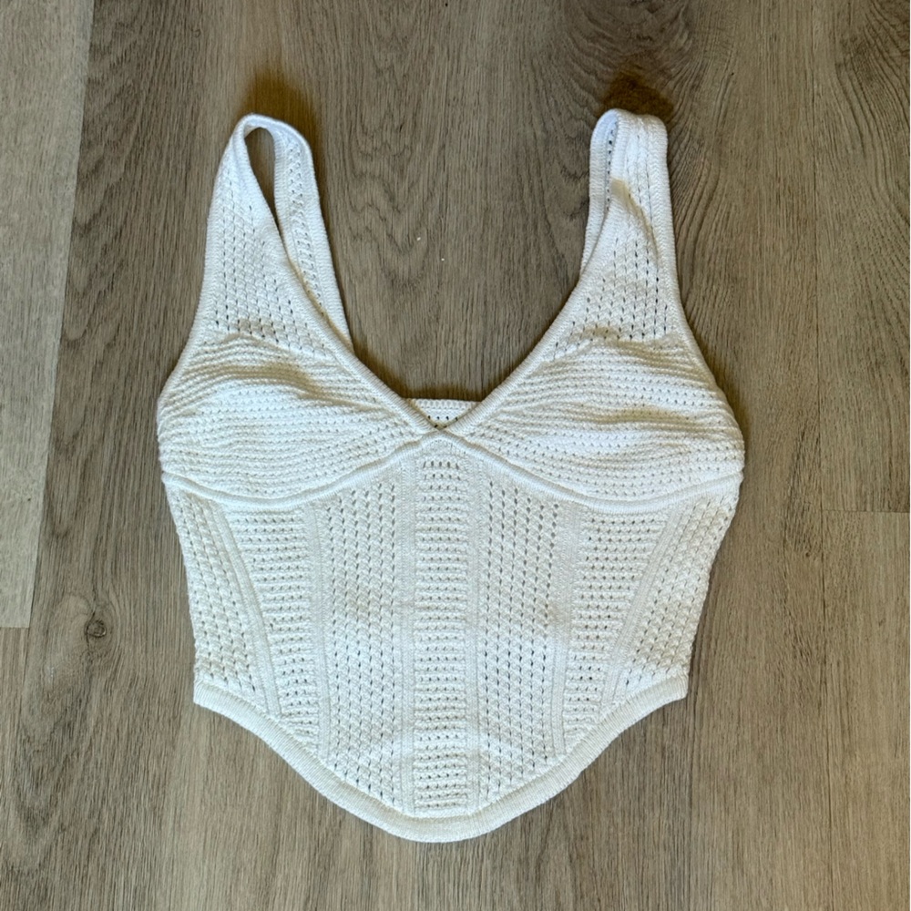 ivory crochet top